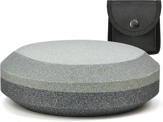 NedFoss Axe/Hatchet Sharpening Puck Whetstone Knife Sharpening Stone, Dual Grit Multi-Purpose Sharpener with Sheath