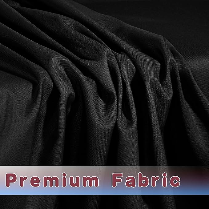 HolidayIdeas Fitted Table Clothes, 4 Pack - 48 x 24 Inch - Black Rectangle Tablecloths for 4 Foot Tables, Fabric Tablecloth for Vendor Stand, Trade Show, Parties, Banquet