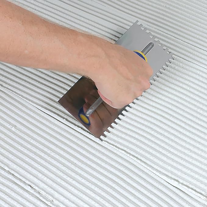 QEP Comfort Grip Stainless Steel Trowel Square Notch 1/4" x 1/4" x 1/4"
