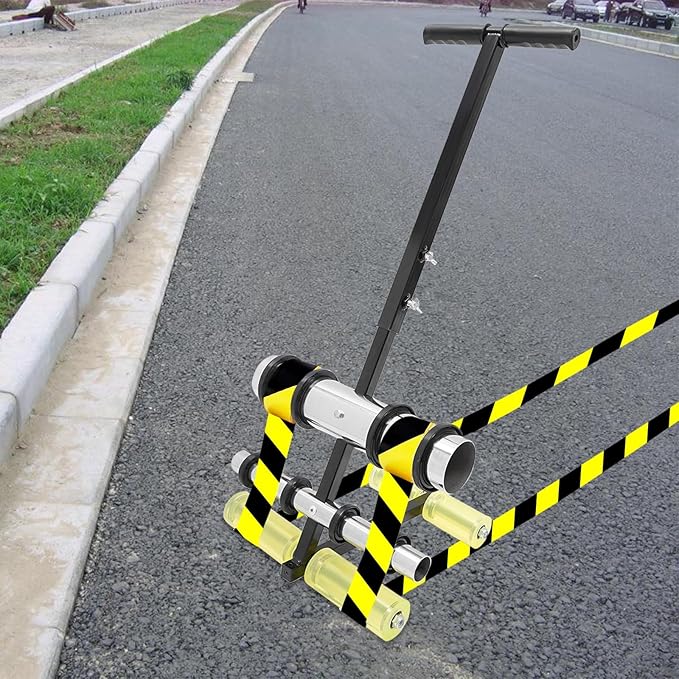 GALAXYWAY Tape Marking Machine Hand-Push Floor Tape Applicator Court Line Tape Machine Playing Field Line Striping Machines Line Striping Tape Machine for Painting Court Lines Parking Lot Parks