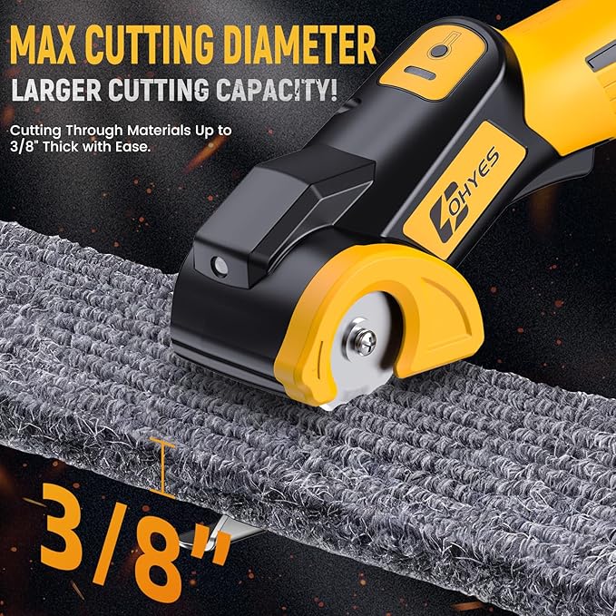 Cordless Electric Scissors Fit for DeWALT 20v Max Battery 440RPM Powerful Fabric Cutter Powerful For Cardboard Carpet Plastic(Battery not included, Added replacement blade)