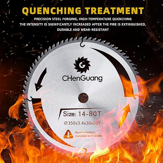 10-inch 80-Tooth Carbide-Tipped Saw Blade High-Performance Professional Saw Blade Specifically Designed for Wood Cutting Woodworking Circular Saw Blade