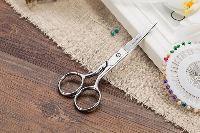 6??Sharp Embroidery Fabric Scissors, Forged Stainless Steel Small Heavy Duty Precision Point Tip Detail Sewing Shears for Dressmaker Tailor Cutting Thread, Yarn, Crafting