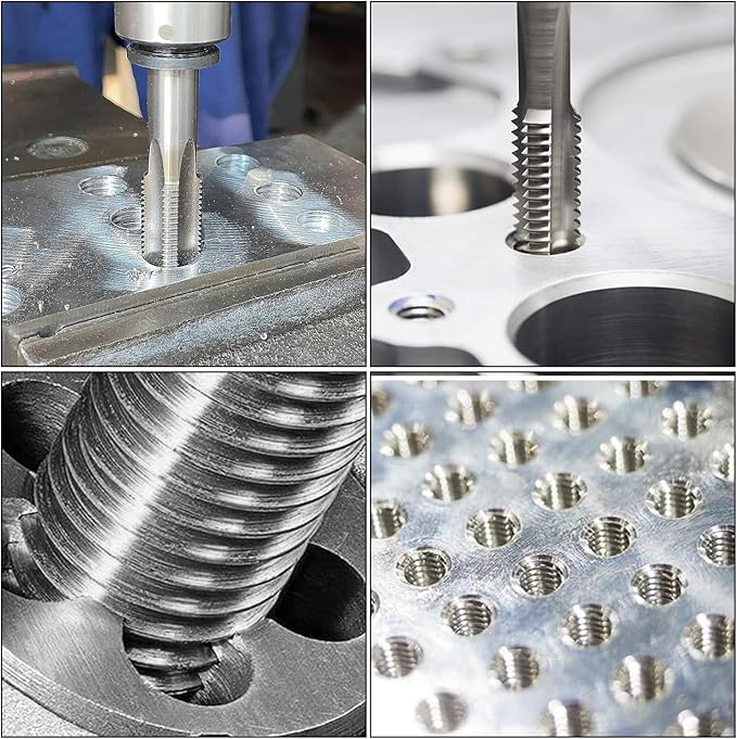 YUEARN M14 x 1.5 Metric Thread Tap and Die Set, M14 x 1.5mm High-speed Steel Machine Tap Die Set Right Hand Tap and Round Thread Die