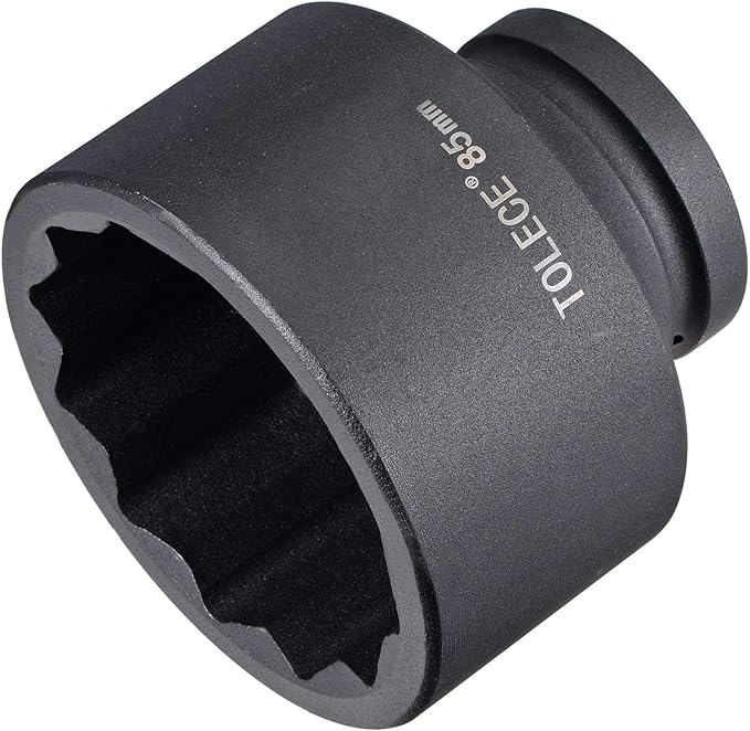 uxcell 1-Inch Drive 85mm 12-Point Impact Socket, CR-MO Steel 102mm Length, Standard Metric Sizes