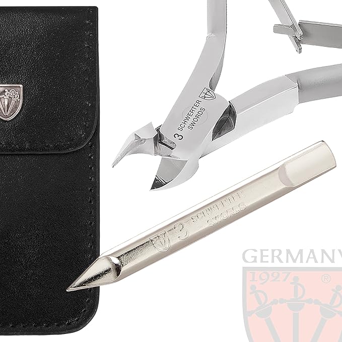 3 Swords Germany ??brand quality stainless CUTICLE SKIN NIPPERS - REMOVER - CUTTER manicure pedicure grooming for professional fingernail & toenail care by 3 Swords
