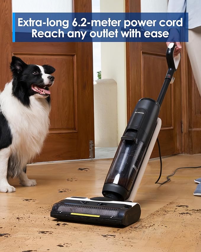 Tineco iFLOOR 5 Steam Wet Dry Vacuum All-in-one, Steam Mop Hardwood Floor Cleaner Great for Sticky Messes, 248??High-Temp Steam, Self-Cleaning with steam