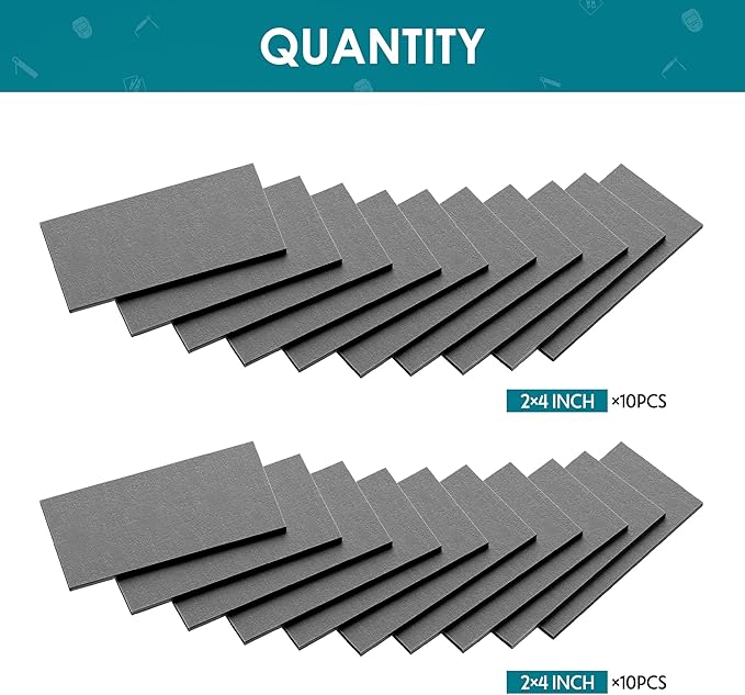 bestarc Welding Coupons, 2횞4" Mild Steel Welding Kit, 11 Gauge Welding Plate DIY Cuboid, Welding Practice for MIG TIG Gas Arc Stick and Wirefeed (20 PCS)
