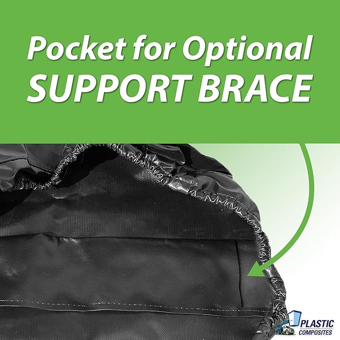 Bucket Truck Parts HEAVY DUTY Elastic Banded Bucket Cover with Support Pocket, Fits 2 Man Bucket 28"x51" Edge to Edge
