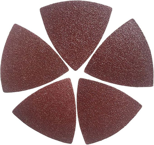 XXGO 60 Pcs 80 Grits 3-1/8 Inch 80mm Triangle Oscillating Tool Sanding Paper for Wood Sanding XG802080