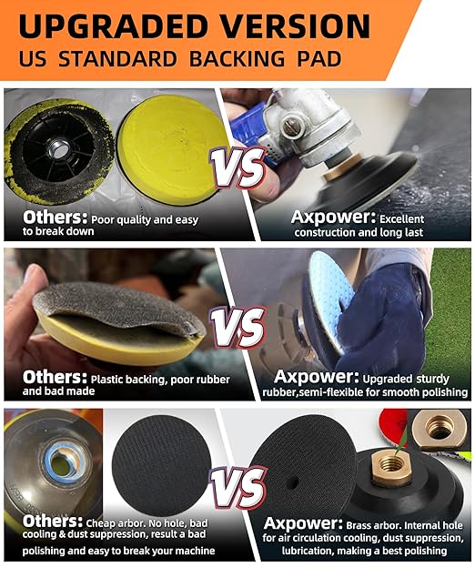 13 Packs 4 Inch Diamond Polishing Pads with 5/8?쇺?11 Backer Pad 12PCS Wet/Dry Polish Pad Kit for Drill Grinder Polisher 50-8000 Grit Pads for Granite Marble Concrete Stone Countertop Quartz Polishing