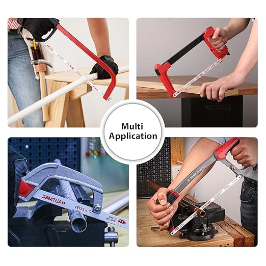 HAUTMEC 12" Hacksaw Blades 18 TPI – 10 Pack Bi-Metal Replacement Blades with High-Speed Steel Teeth and Spring Steel Body, Professional Grade, Fits Most Hacksaw Frames