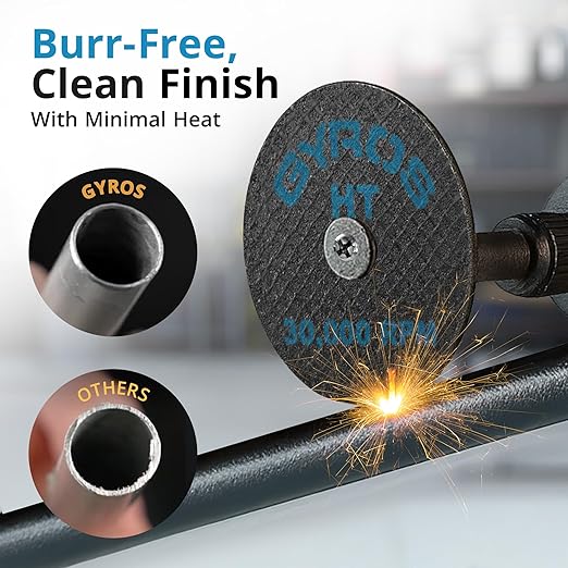 GYROS Cut-Off Wheels for Rotary Tools ??2??High-Tensile Fiberglass Reinforced, 50-Pack | Bulk for Cutting Hardened/Unhardened Steel, Steel Alloys, Hard Bronze, Metal | Made in USA 11-32208/50