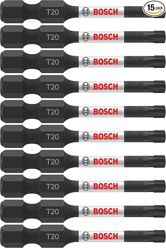 BOSCH ITT20215 15-Pack 2 In. Torx #20 Impact Tough Screwdriving Power Bits