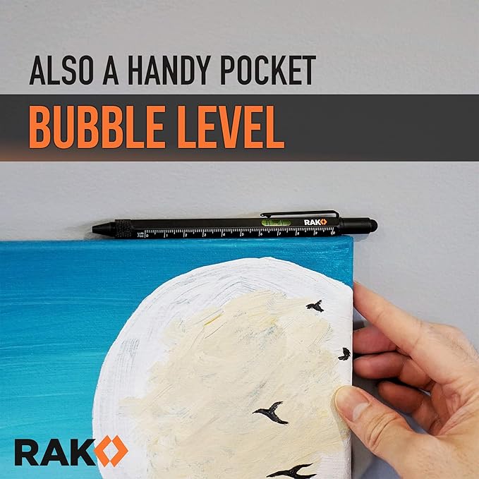 RAK Multitool Pen Gifts for Men, 2-Pack 11 in 1 Multitool Pen Set, Tech Cool Gadgets Stocking Stuffer Holiday Christmas Gifts for Dad, Husband, Grandpa, Him, EDC Tactical Pen Tool, Gift-Ready Box