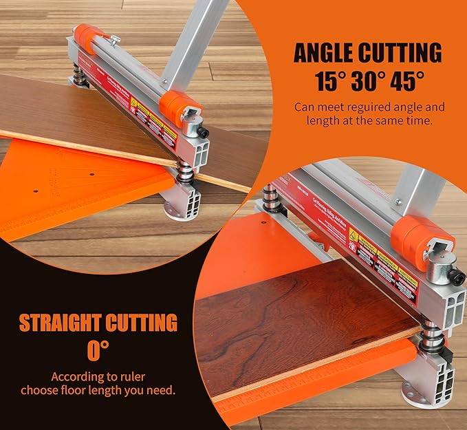 Heavy Duty 13" Professional Laminate Floor Cutter, Vinyl Floor Cutter, Multi-layer Flooring, Parquet, Fiber Cement Wall Panels, Rubber Concave Base, LVT, VCT, SPC, PVC, LVP, WPC, Vinyl Plank