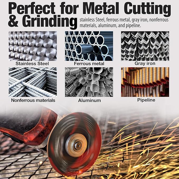 SHALL 50-Pack Cut Off Wheels 4 1/2 x 7/8 Inch, Cutting Wheel with Pouch for Angle Grinder, 4.5??Metal & Stainless Steel Fast Cutting Disc, Grinder Wheel for General Purpose Metal Cutting