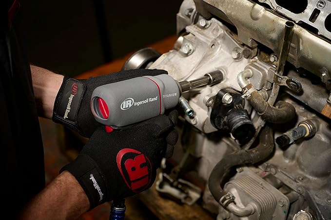 Ingersoll Rand 2115QTiMAX 3/8??Drive Air Impact Wrench, Quiet Tool, Lightweight 2.5 lb Design, Powerful Reverse Torque Output Up to 300 ft lbs, 7 Vane Motor, Max Control, Gray