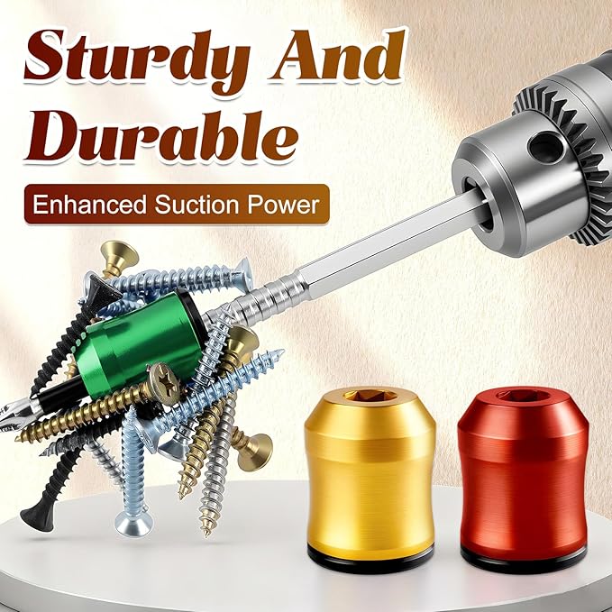 3PCS Magnetic Screw Ring, 3-in-1 Screwdriver Head Magnetic Ring,Screwdriver Head Magnetic Ring with Anti-Slip Design for Drill Tools, Mechanics, Carpenters, Household Repairs