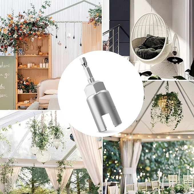 4 Pack竊?0mm, 13mm, 16mm, 19mm竊?/4" hex Shank nut Driver Power Wing nut Drill bit Socket Tool Drive kit,wing nut driver,drill hange,For Hexagonal Shank Steel Drill Bit, For Screw Hole, Q-Hanger
