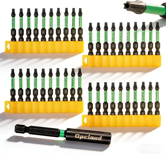 T20 Impact Screwdriver Bit Set, 41 Pieces 2?쒾2 Steel Magnetic #20 Torx Tips Driver Power Bit Set with Extension Impact Bit Holder
