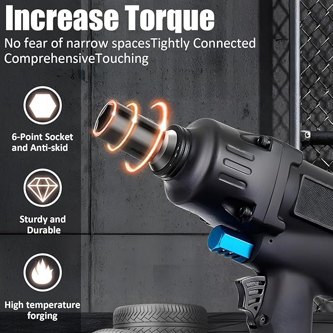 3/4 Inch Drive Deep Impact Socket Set,6-Point,Sae Size(7/8??to 1-1/2??,10 Pcs,Cr-Mo.Heavy Duty Impact Socket Set,With a Storage Case.