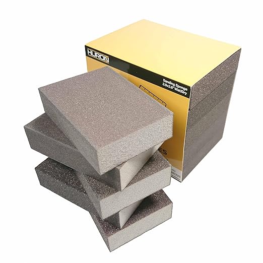 Huron Premium Precision Professional Sanding Sponge Assortment Pack 50 Each 5 Grits 60 to 220 (250 pc)