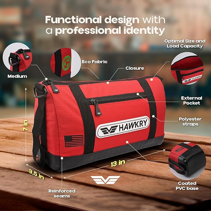 HAWKRY Oxford Waterproof Tool Bag set of 4 – Small Tool Bag and Tool Pouch, Fishing Bag, Travel Pouch, Compact, Durable Small Travel Bag, Multipurpose Tool Bags for Men for Work, Fishing and Travel