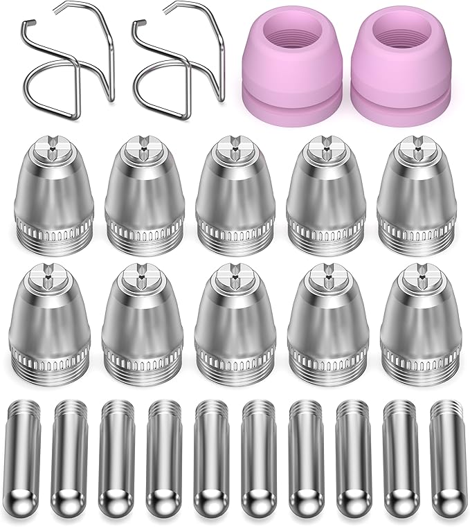 bestarc AG60P Plasma Cutter Consumables Cutting Torch Tip Nozzles Kit 24pcs For BTC500DP, BTC650DP