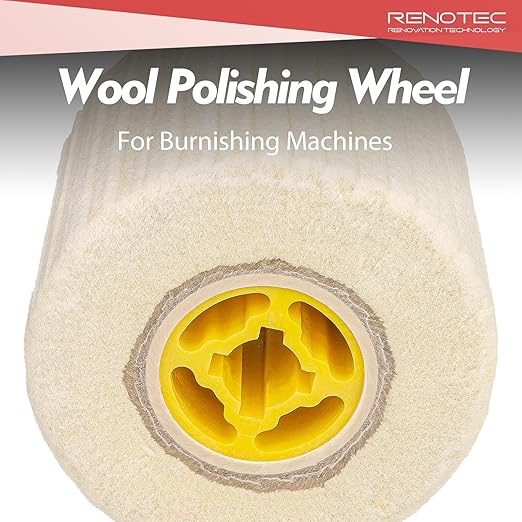 Wool Felt Polishing Wheel, 4.33" x 4", 110x100mm, for Burnishing Polishing Machine