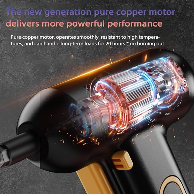 29 PC Hi-Spec Electric Screwdriver Set, 3.6V Cordless, 5N.m Torque, USB-C Rechargeable, 220RPM, Lightweight for Women & Seniors, Home DIY Projects