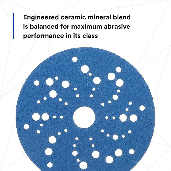 3M Hookit Blue Abrasive Disc Multihole 36159 (4PK)