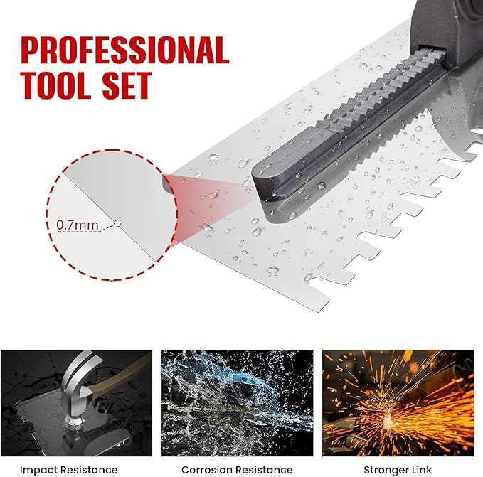 Fishark Switchable Notch Trowel Set竊? Piece Trowel Box Kit, Made of Premium Stainless Steel with Soft Grip Handle, Perfect Tool for Cement, Concrete, Masonry Tile Installation Work