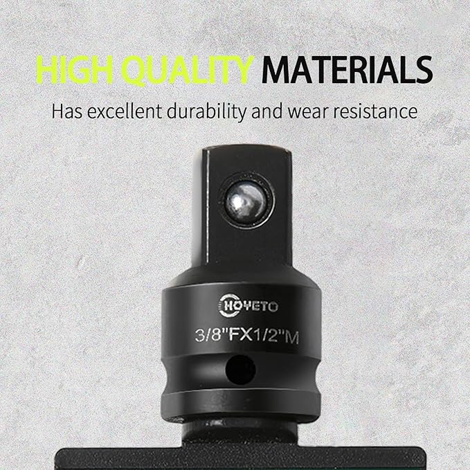 3/8" to 1/2" Impact Socket Adapter | Chrome Molybdenum Alloy (Cr-Mo) Steel | Drive Impact Driver Conversions for Impact Wrench