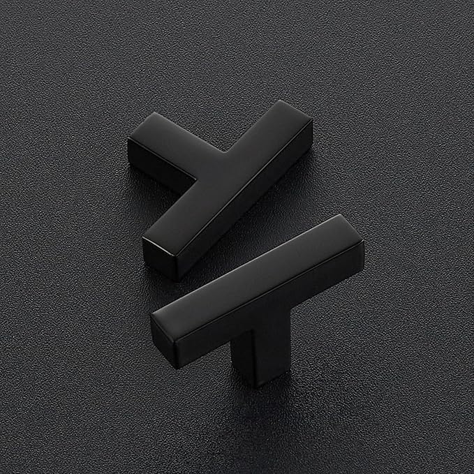 Ravinte 20 Pack Solid Single Hole Slim Square Bar Drawer Handles Kitchen Cabinet Handles Black Drawer Pulls Kitchen Cabinet Hardware Kitchen Handles Matte Black Cabinet Pulls