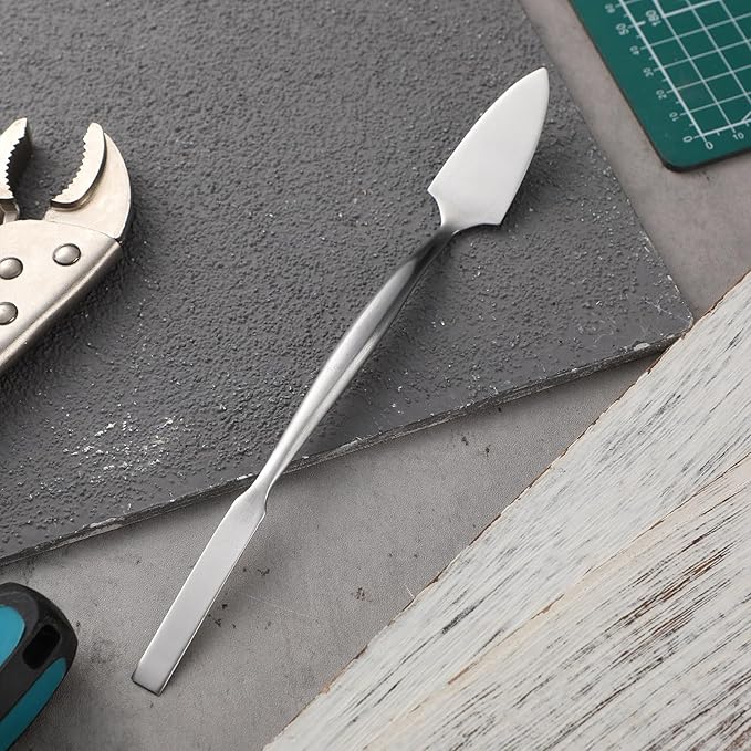 3/8" Trowel And Square Masonry Tools Forged Steel Trowel Concrete Tool Ornamental Stucco Tool Long-lasting Masonry Plaster Spatula for Glazing, Patch Work, Plaster, and Archeology