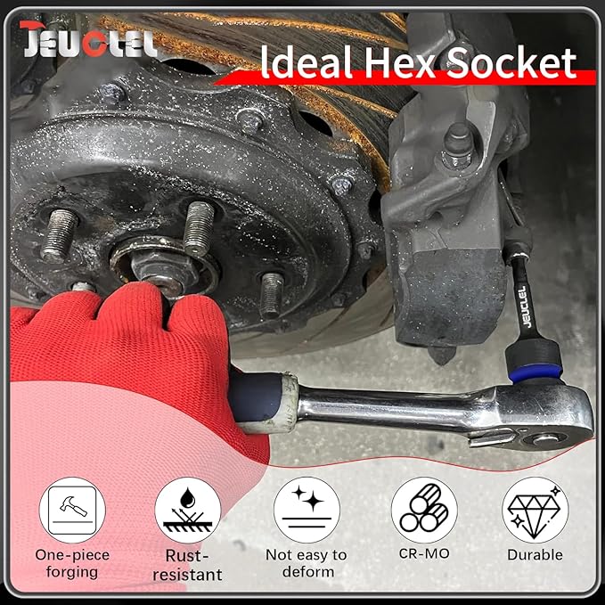 19mm Hex Impact Bit Socket, H19 1/2-Inch Impact Drive Allen Socket, Cr-Mo Steel Lengthen Hex Screwdriver Adapter for Electric Ratchet Wrenches Fastening Screws