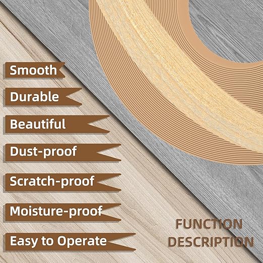 GSCIT Club Maple Edge Banding, 3/4 inch x 25ft Wood Edge Banding Pre-glued Flexible, Veneer Tape Banding for Cabinet Repair Furniture Restoration