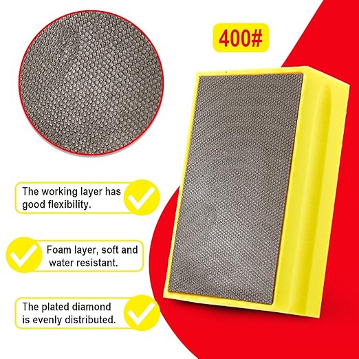 Diamond Hand Polishing Pads Electroplated Diamond Tools Pad for Granite MarbIe Stone Glass 400 Grit