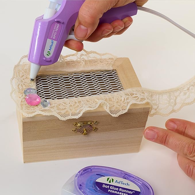 AdTech Premium Mini Hot Glue Gun - Lavender Craft Tool for Scrapbooking, Home Decor, DIY Crafts