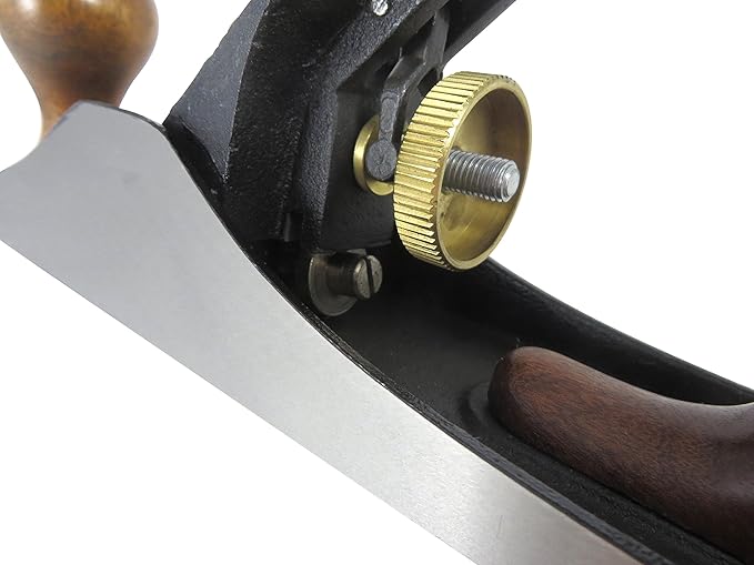 Taytools 469584 Jointer Bench Hand Plane #7, 22 Inch Sole, Ductile Cast Body, Lapped Sides and Bottom, Blade RHC 55-60, Sapele Handle and Tote