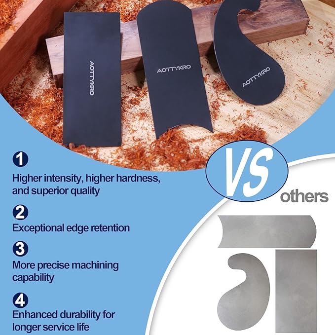New Cabinet Scraper Cards with 3 shapes,Cabinet Scraper for multi-functional engraving,deburring,polishing,contour sanding,Card Scraper Tool for precision machining and confined spaces