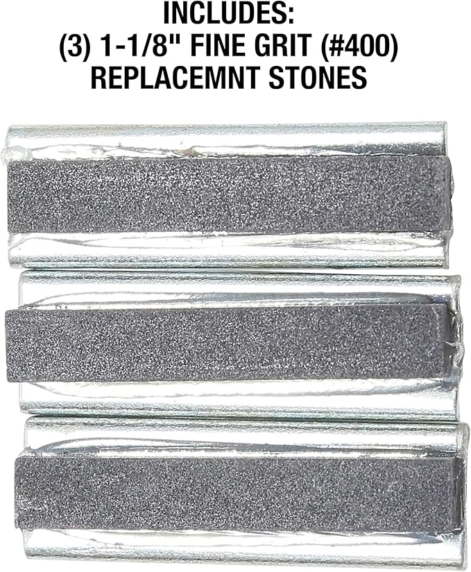 OEMTOOLS 2528F Fine Grit 1-1/8 Inch 3 Piece Replacement Stone Set, Professional Honing Replacement Stones, Honing Stone Tools