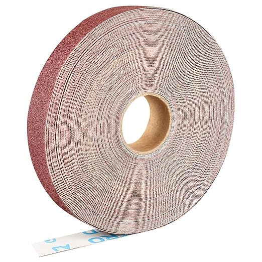 Emery Cloth Roll,80 Grit Continuous Sandpaper Roll 1" x 83 Feet Sandpaper Roll for Wood Furniture Finishing Metal Sanding Automotive Polishing