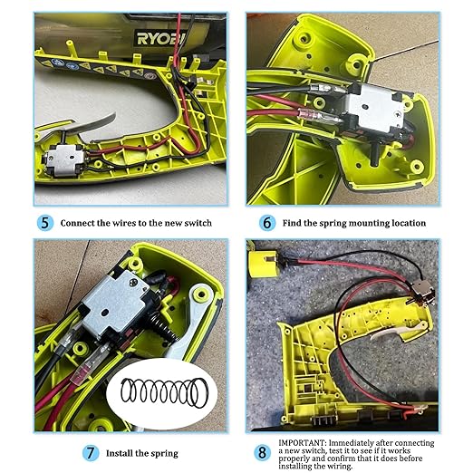 291632001 Genuine Wiring Harness OME Part for Ryobi 18V Cordless Leaf Blower Switch for P2108 RIDGID Troy-BILT Echo Powerstroke Workforce BLACKMAX Blower Replaces Parts (18, Volts)