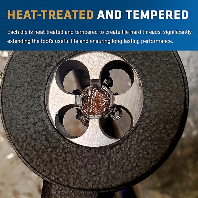 Century Drill & Tool, 98221, 1-14 NF, Hex Die, Precision Cut External Threads, High Carbon Alloy Steel