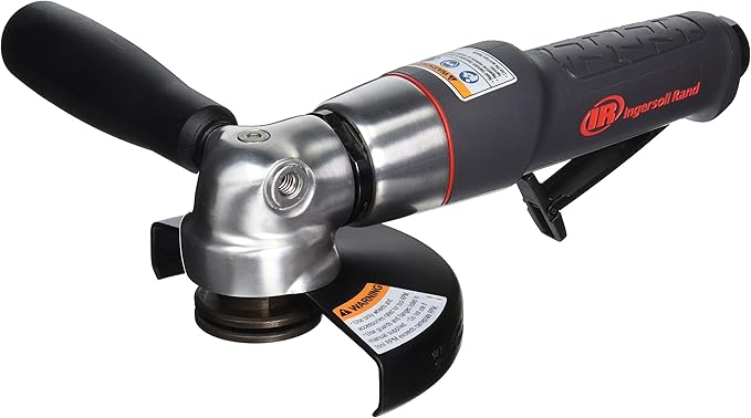Ingersoll Rand 345MAX Air Angle Grinder/Cut-off Tool, 5" Wheel, 12,000 RPM, 0.88 HP, 5/8"-11 Thread, Rear Exhaust