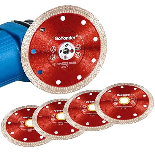 GoYonder 4.5 Inch Super Thin Diamond Saw Blade for Cutting Porcelain Tiles,Granite Marble Ceramics