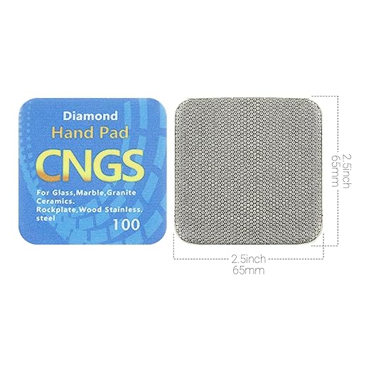 LOZLIN 4-Piece Diamond Hand Polishing Pads Set (60/100/200/400 Grit) - Soft Grinding Discs for Tile/Stone/Marble/Glass Edge Trimming & Surface Shining, Wet/Dry Use