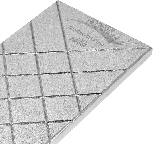 DMT DIAFLAT-95-PLUS Diamond Lapping Plate, 95 Micron Flattening Stone for Water, Oil & Arkansas Stones, 0.0005??Precision Whetstone Flattening Stone with Durable Hardcoat Technology, 10"L x 4"W